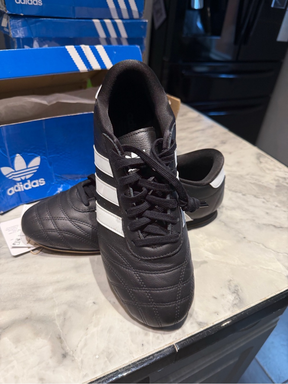 adidas Men’s Black & White Athletic Soccer Shoes